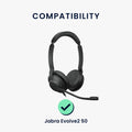 kwmobile Ear Pads for Jabra Evolve 2 50 Ear Cushions Replacement Ear Pads Headphone Replacement Parts Headphone Replacement Cushions for Over-Ear Headphones