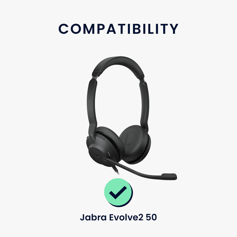 kwmobile Ear Pads for Jabra Evolve 2 50 Ear Cushions Replacement Ear Pads Headphone Replacement Parts Headphone Replacement Cushions for Over-Ear Headphones
