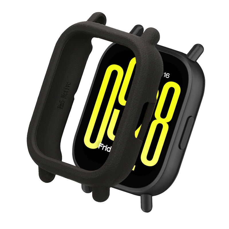 kwmobile Schutzhülle kompatibel mit Xiaomi Redmi Watch 5 Active Hülle - Fitness Tracker Case aus TPU - Soft Smartwatch Case Schwarz Schwarz  
