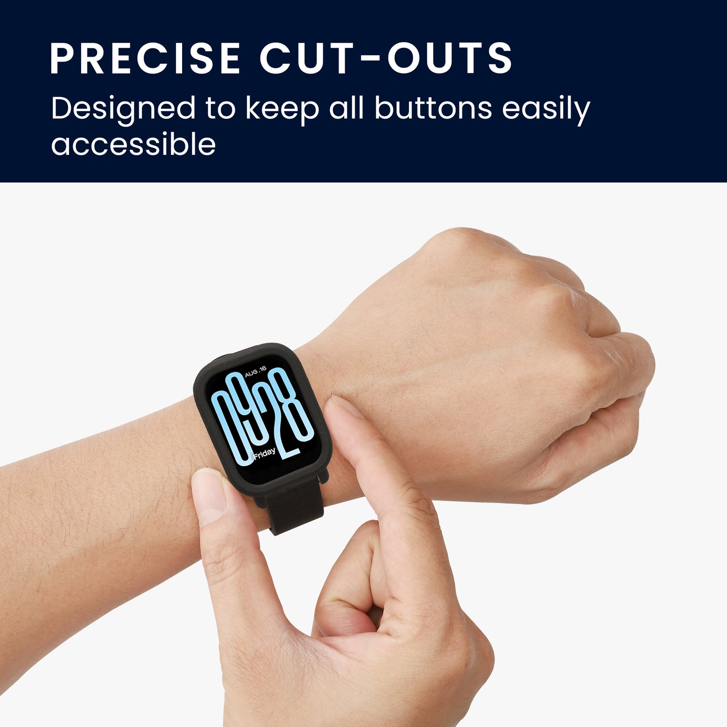 kwmobile Protective Case Compatible with Xiaomi Redmi Watch 5 Active Case - Fitness Tracker Case - Soft Smartwatch Case