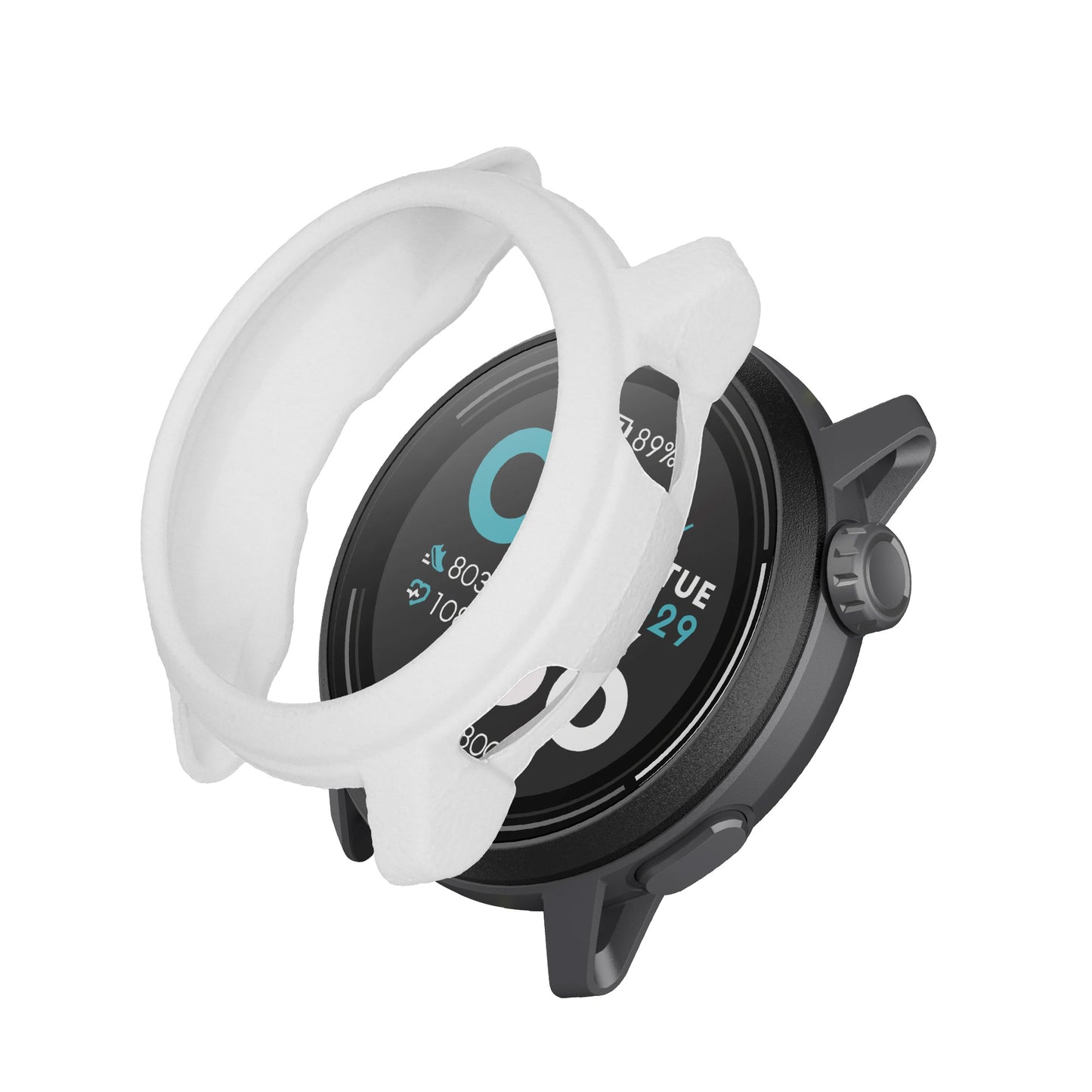 kwmobile Schutzhülle kompatibel mit COROS PACE 3 Hülle - Fitness Tracker Case aus TPU - Soft Smartwatch Case Weiß Weiß  