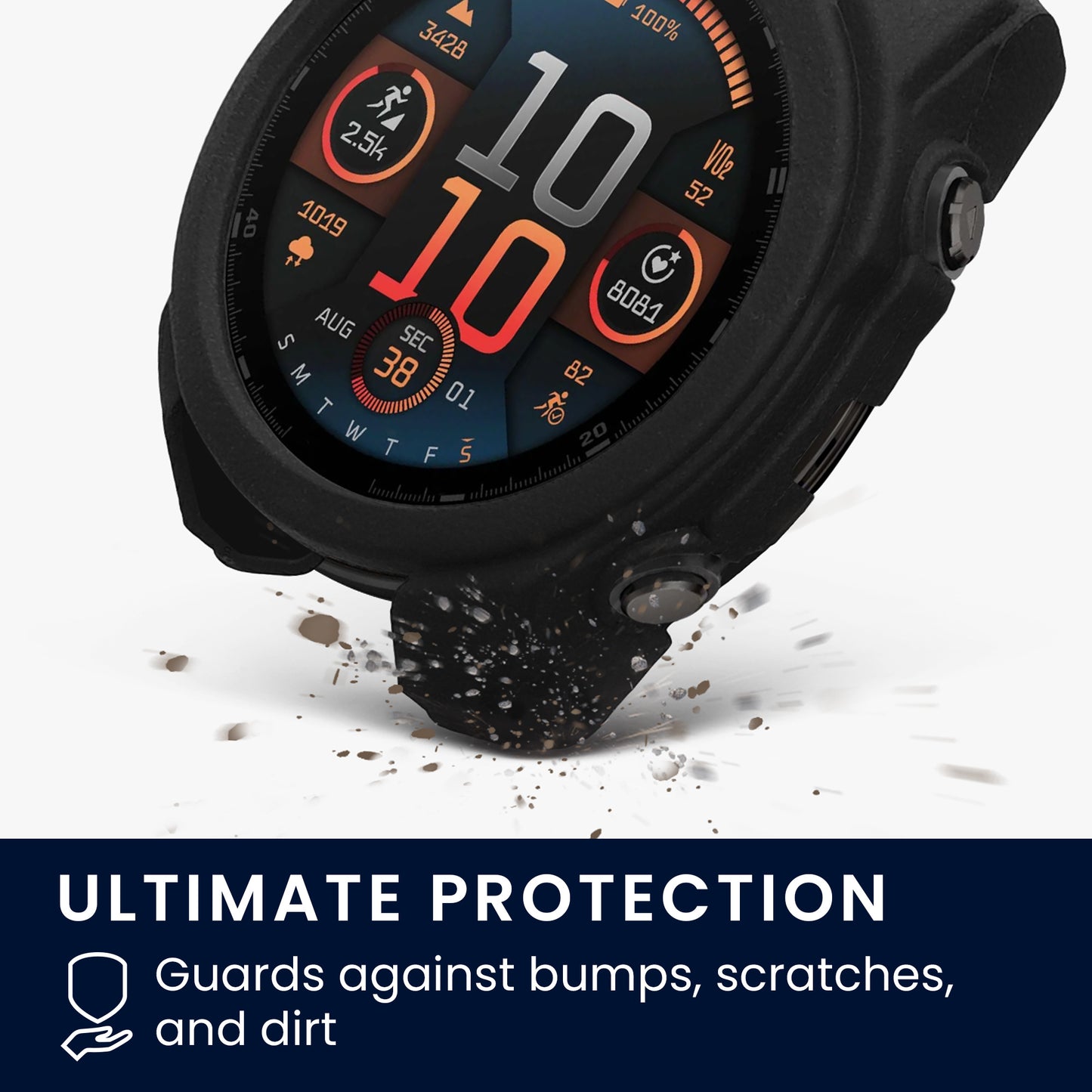 kwmobile Case Compatible with Garmin Fenix 8 51mm - Soft Smartwatch Protective Cover