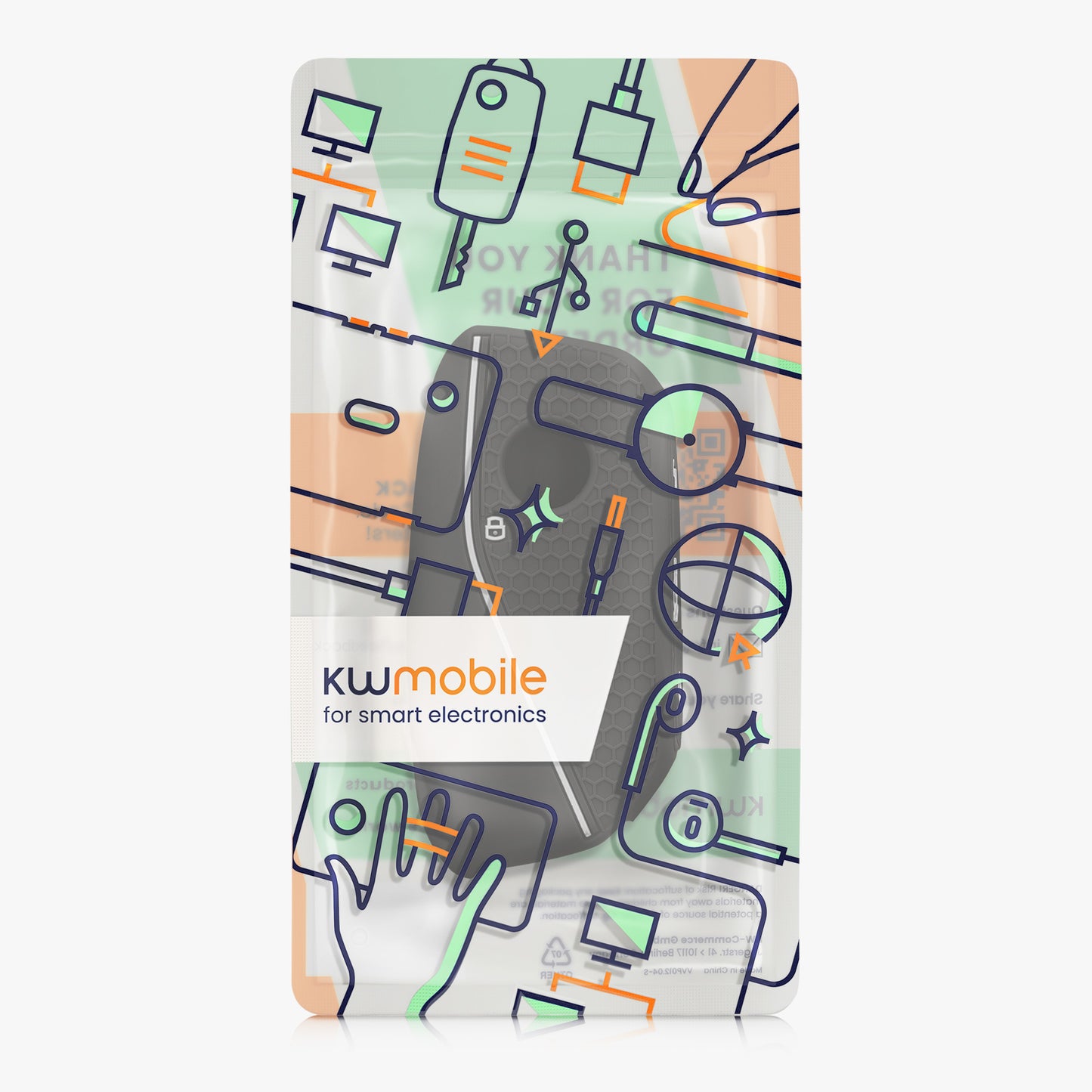 kwmobile Car Key Case compatible with BMW 4-Button X7 X1 U11 iX ix1 7 Series G07 I7 Car Key - Key Cover