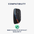 kwmobile Car Key Case compatible with BMW 4-Button X7 X1 U11 iX ix1 7 Series G07 I7 Car Key - Key Cover