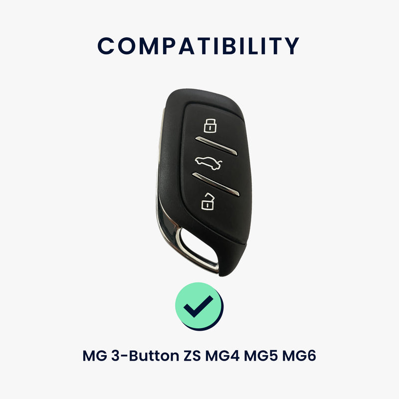 kwmobile Premium Car Key Protective Cover compatible with MG 3-Button ZS MG4 MG5 MG6 Case - Key Fob Shell