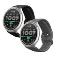kwmobile Silikon Uhrenarmband für 20mm Amazfit Active 2 / 2 Square / Active Edge / Bip 3 / GTS 3 4 Armband - Ersatzarmband für Fitnesstracker - Wechselarmband Smartwatch - Schwarz Dunkelgrau Schwarz  [dsg01]