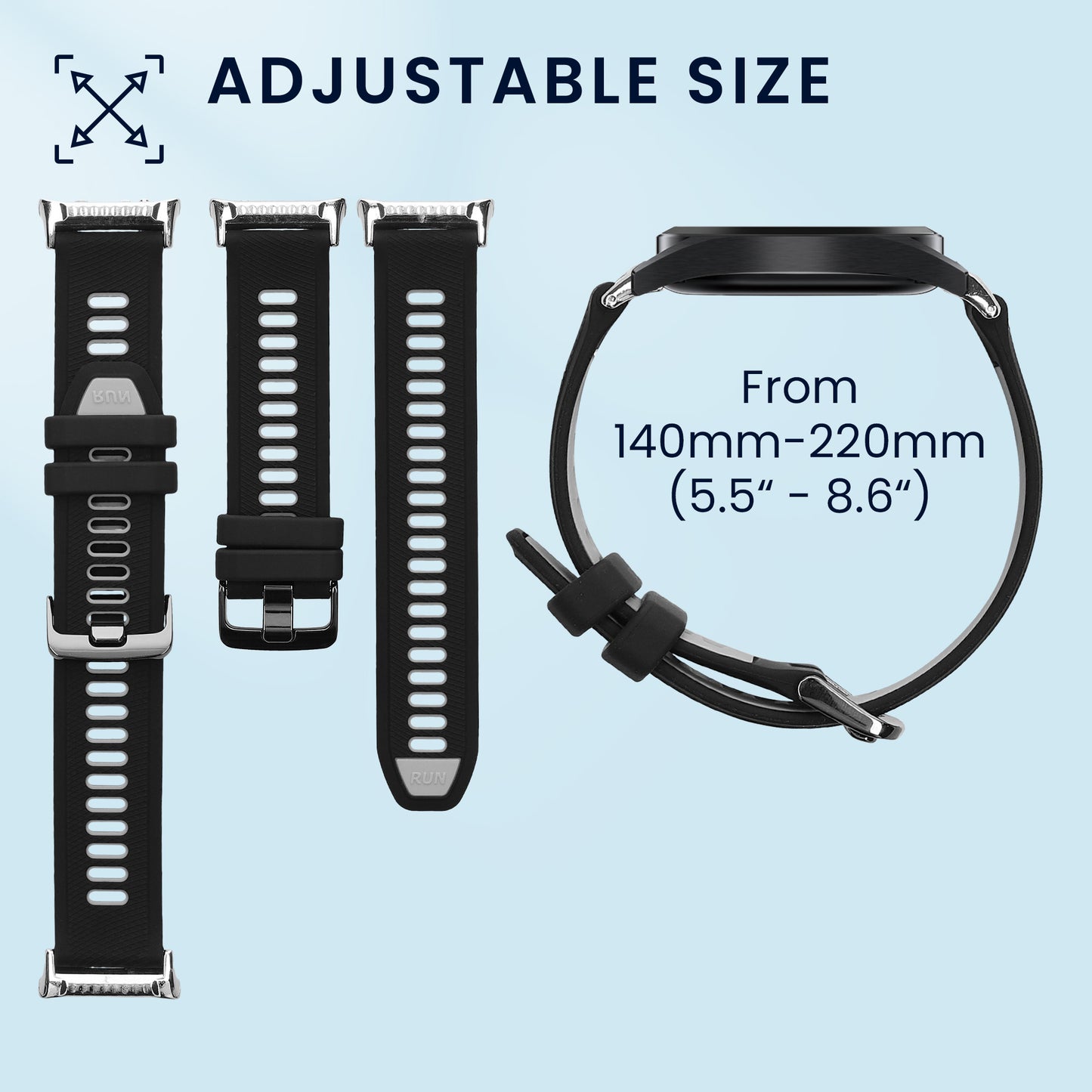 kwmobile Silicone Watch Strap for Huawei Watch D2 Strap Replacement Strap for Fitness Tracker Replacement Band Smartwatch