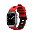 kwmobile Silikon Uhrenarmband für Huawei Watch D2 Armband - Ersatzarmband für Fitnesstracker - Wechselarmband Smartwatch - Rot Schwarz Rot  [dsg02]