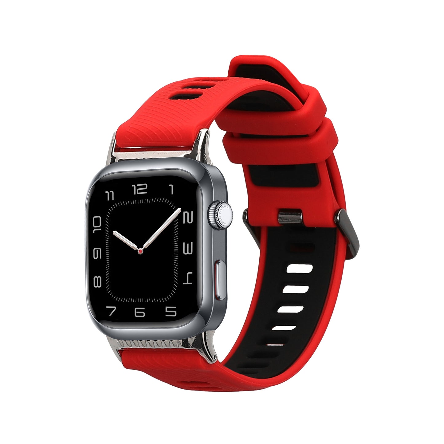 kwmobile Silikon Uhrenarmband für Huawei Watch D2 Armband - Ersatzarmband für Fitnesstracker - Wechselarmband Smartwatch - Rot Schwarz Rot  [dsg02]