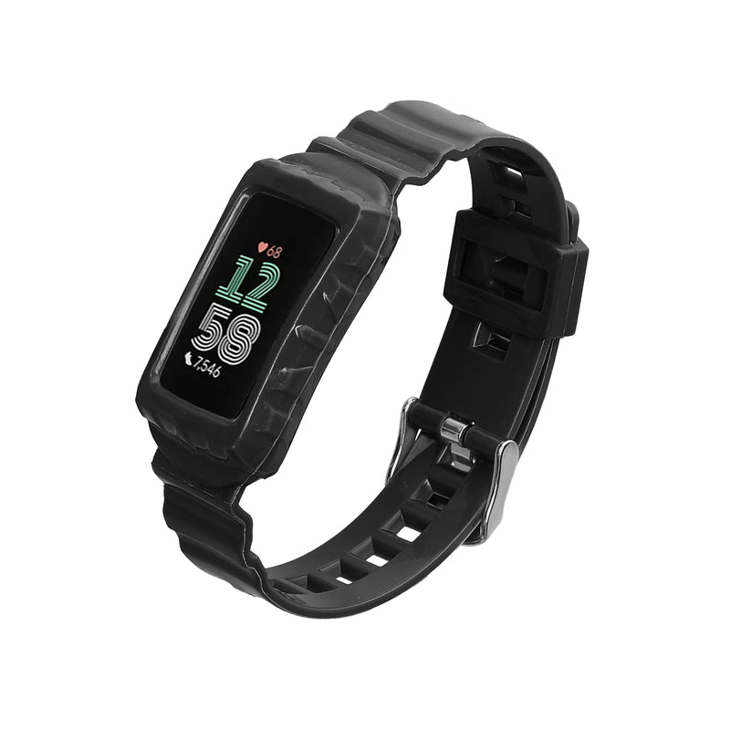kwmobile Sports Bracelet compatible with Fitbit Charge 6 / Charge 5 - Wristband for Fitness Tracker - with Protective Bumper