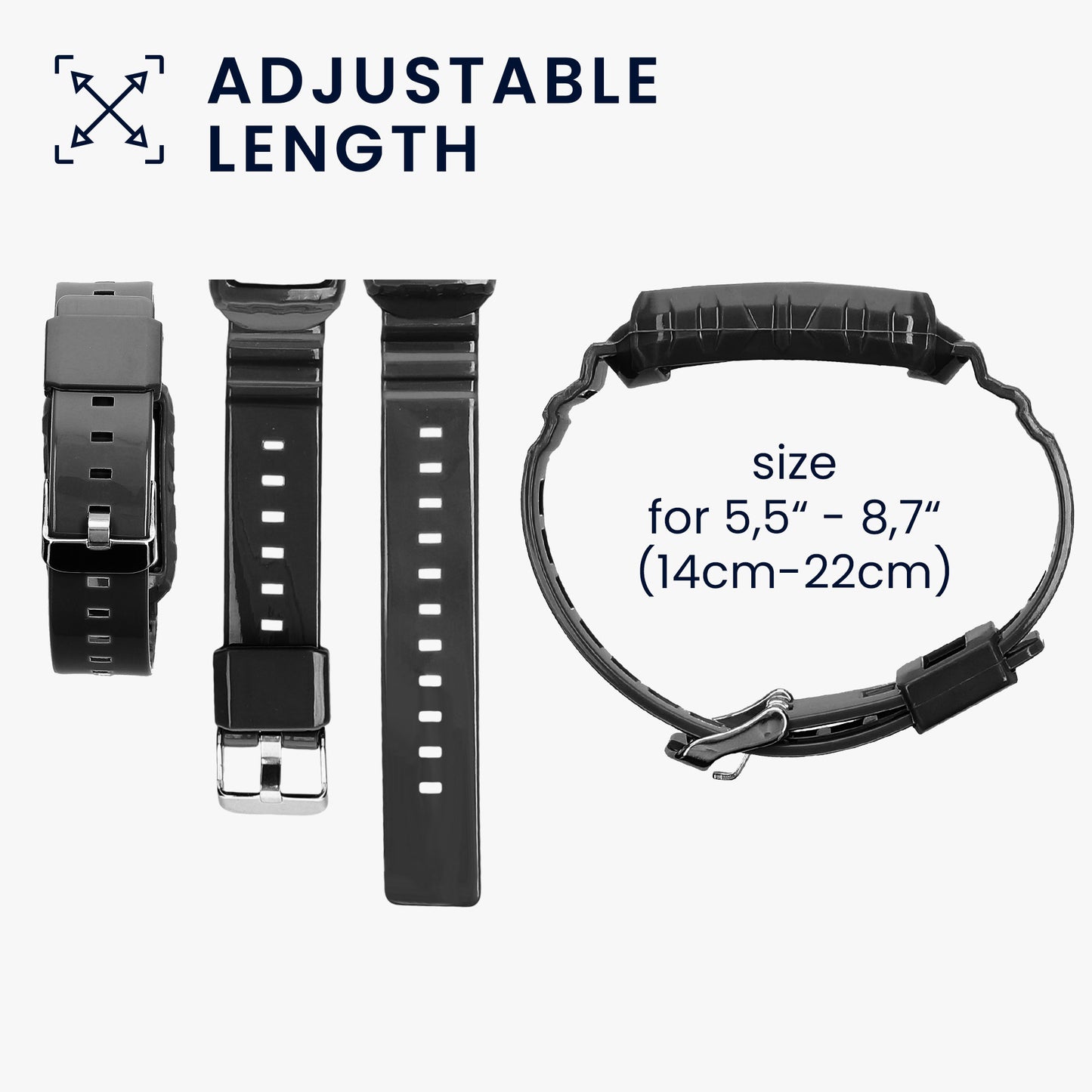 kwmobile Sports Bracelet compatible with Fitbit Charge 6 / Charge 5 - Wristband for Fitness Tracker - with Protective Bumper