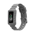 kwmobile Sportarmband kompatibel mit Fitbit Charge 6 / Charge 5 - Armband TPU Silikon für Fitnesstracker - mit Schutz Bumper Grau Grau  