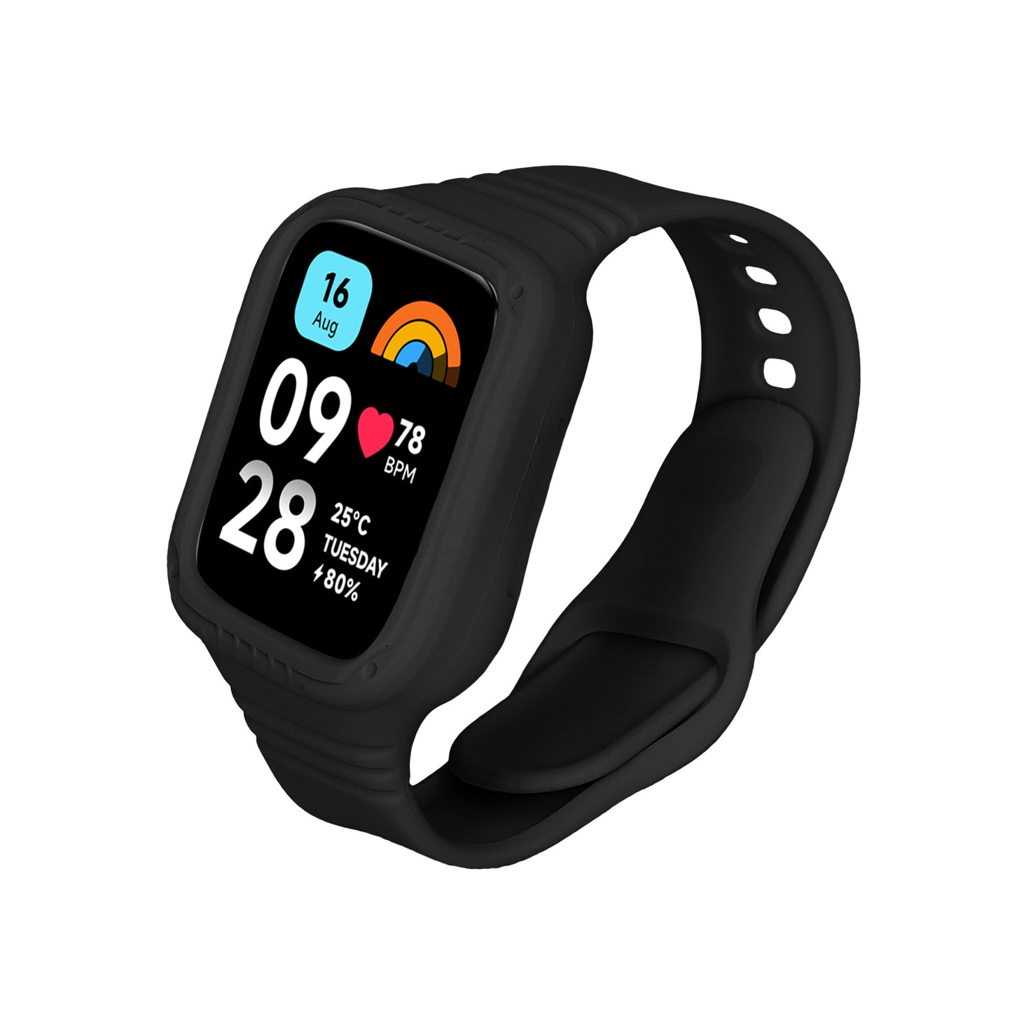 kwmobile Sports Armband compatible with Xiaomi Redmi Watch 3 Active / Redmi Watch 3 Lite - Fitness Tracker Strap - with Protective Bumper