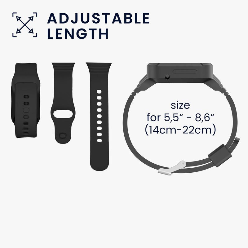 kwmobile Sports Armband compatible with Xiaomi Redmi Watch 3 Active / Redmi Watch 3 Lite - Fitness Tracker Strap - with Protective Bumper