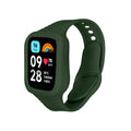 kwmobile Sportarmband kompatibel mit Xiaomi Redmi Watch 3 Active / Redmi Watch 3 Lite - Armband TPU Silikon für Fitnesstracker - mit Schutz Bumper Dunkelgrün Dunkelgrün  