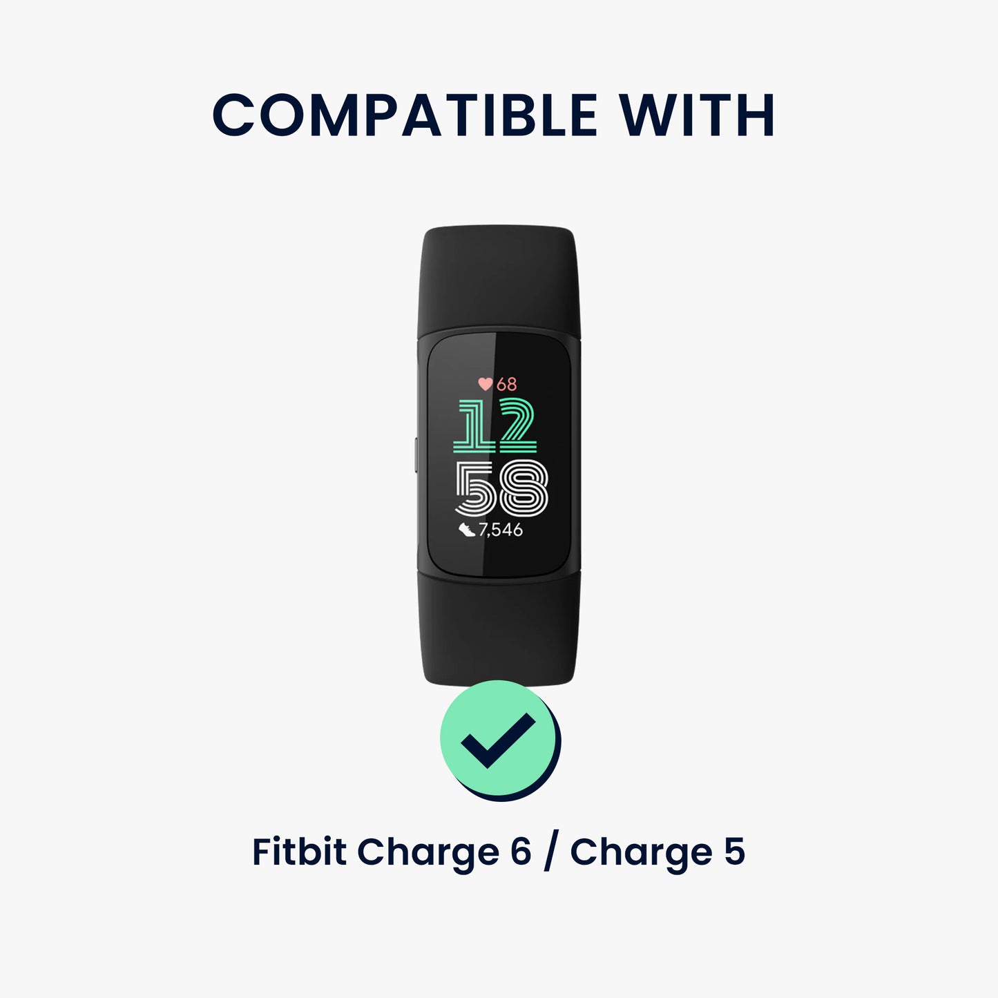 Leather Wristband for Fitbit Charge 6 / Charge 5