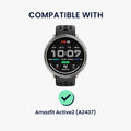 kwmobile Replacement Strap Compatible with 20mm Amazfit Active 2 / 2 Square / Active Edge / Bip 3 / GTS 3 4 Band - Fitness Tracker Strap with Magnetic Closure