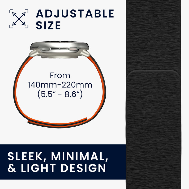 kwmobile Replacement Strap Compatible with 20mm Amazfit Active 2 / 2 Square / Active Edge / Bip 3 / GTS 3 4 Band - Fitness Tracker Strap with Magnetic Closure