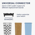 kwmobile Adapter with 22mm Band Width Compatible with Huawei Watch D2 Watch Strap Smartwatch Band Connection Adapter Set
