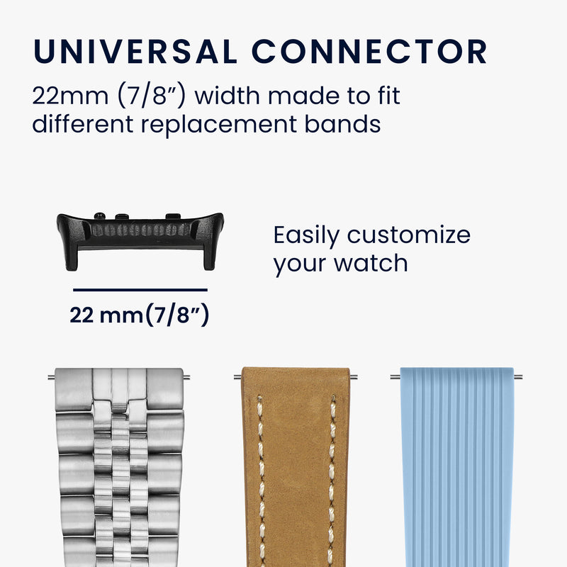 kwmobile Adapter with 22mm Band Width Compatible with Huawei Watch D2 Watch Strap Smartwatch Band Connection Adapter Set