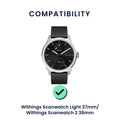 kwmobile Watch Strap for Withings Scanwatch Light 37mm / Withings Scanwatch 2 38mm Strap Fitness Tracker Band Set Replacement Strap Smartwatch