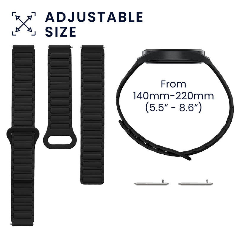 kwmobile Replacement Wristband compatible with Garmin Venu 3S / Venu 2S / vivoactive 4S / Forerunner 265S 255S Wristband - Fitness Tracker Band with Magnetic Closure