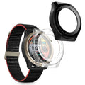 kwmobile 2x Cover kompatibel mit Amazfit Cheetah / Amazfit Cheetah Pro Hülle - Fullbody Fitnesstracker Case Set aus Glas - Transparent Schwarz Transparent  [dsg01]