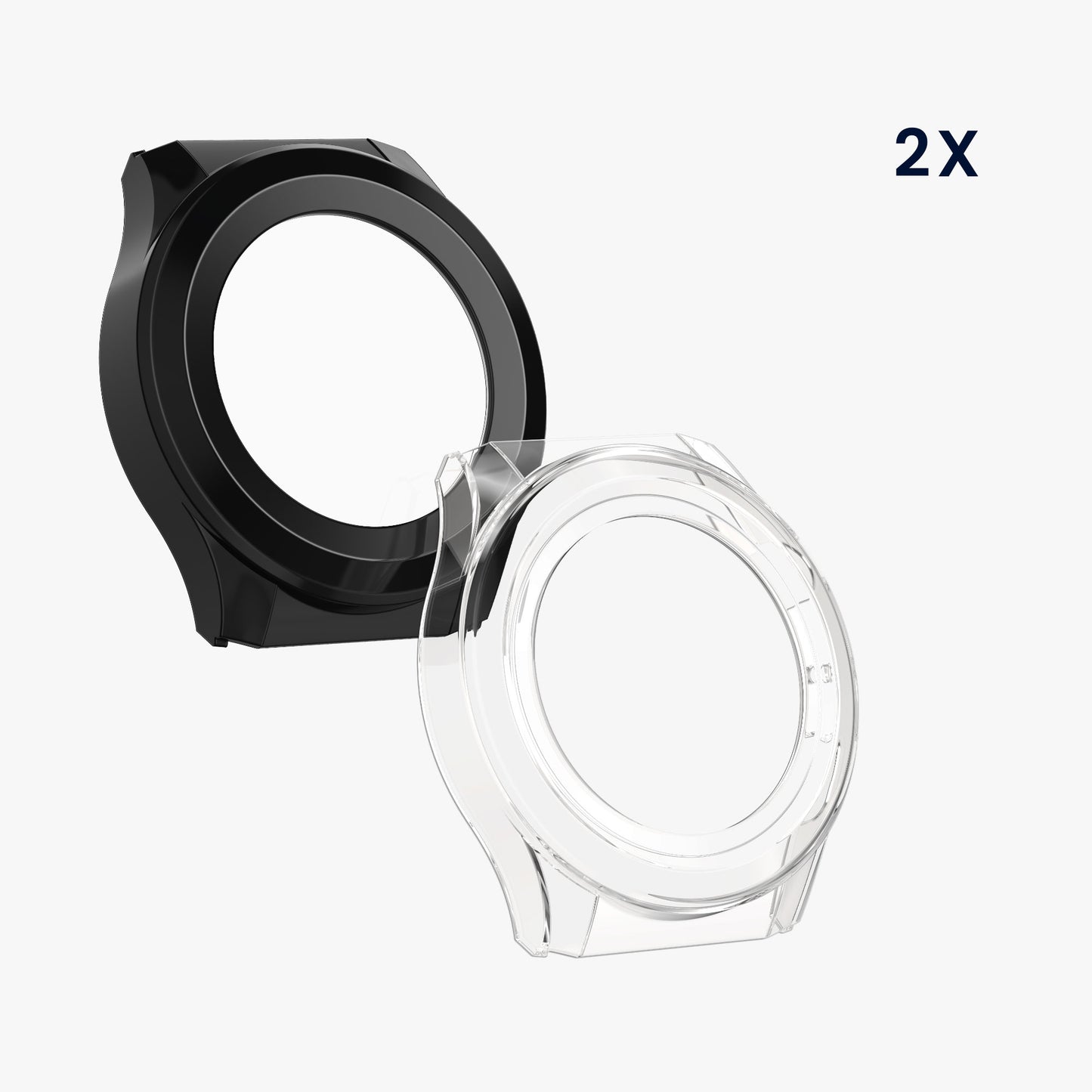 kwmobile Glass Case for Amazfit Cheetah / Amazfit Cheetah Pro Protective Cover Full Body Fitness Tracker Case Set