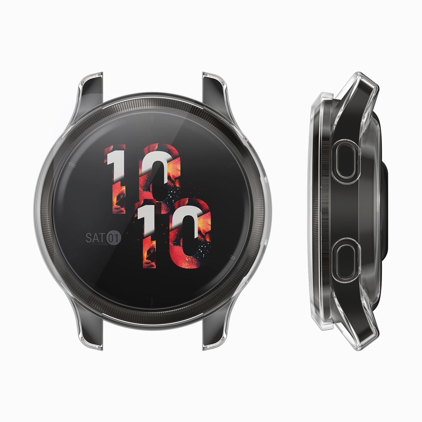 kwmobile Full-Body Display Cover Set for Garmin Venu 2S / vivoactive 4S Protective Case