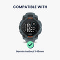 kwmobile Protective Case Compatible with Garmin Instinct 3 45mm Case - Fitness Tracker Case - Soft Smartwatch Case