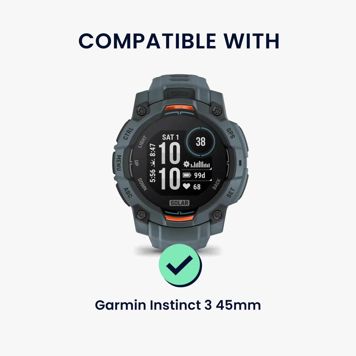 kwmobile Protective Case Compatible with Garmin Instinct 3 45mm Case - Fitness Tracker Case - Soft Smartwatch Case