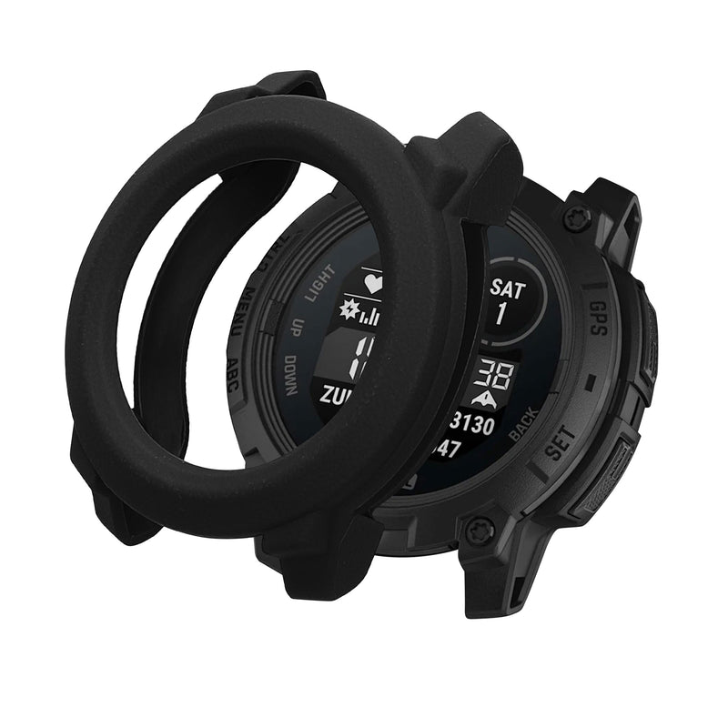 kwmobile Schutzhülle kompatibel mit Garmin Instinct 3 50mm Hülle - Fitness Tracker Case aus TPU - Soft Smartwatch Case Schwarz Schwarz  