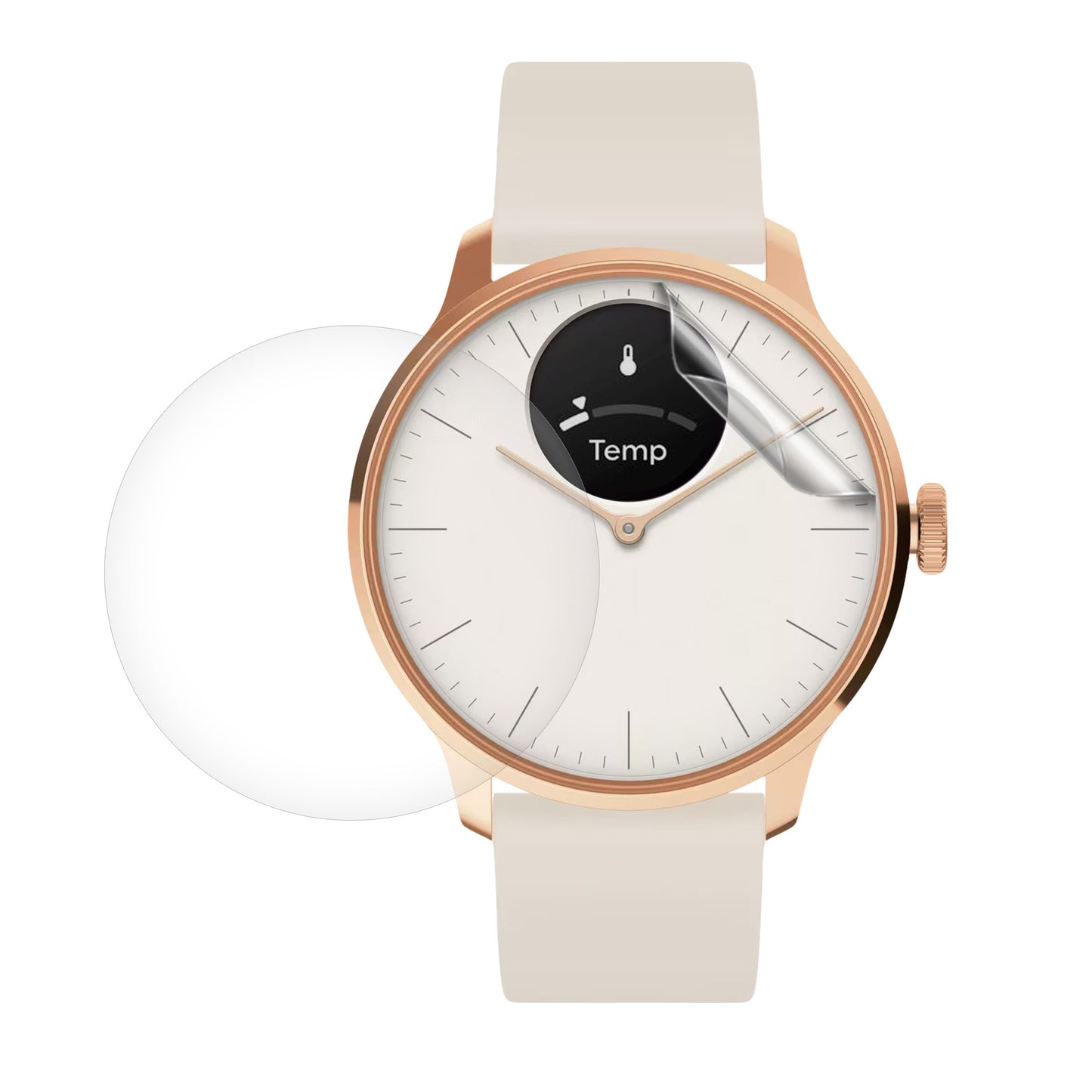 kwmobile 3x Transparente Displayschutzfolie kompatibel mit Withings Scanwatch Light 37mm - Schutzfolie für Fitness Tracker Displayschutz Transparent  