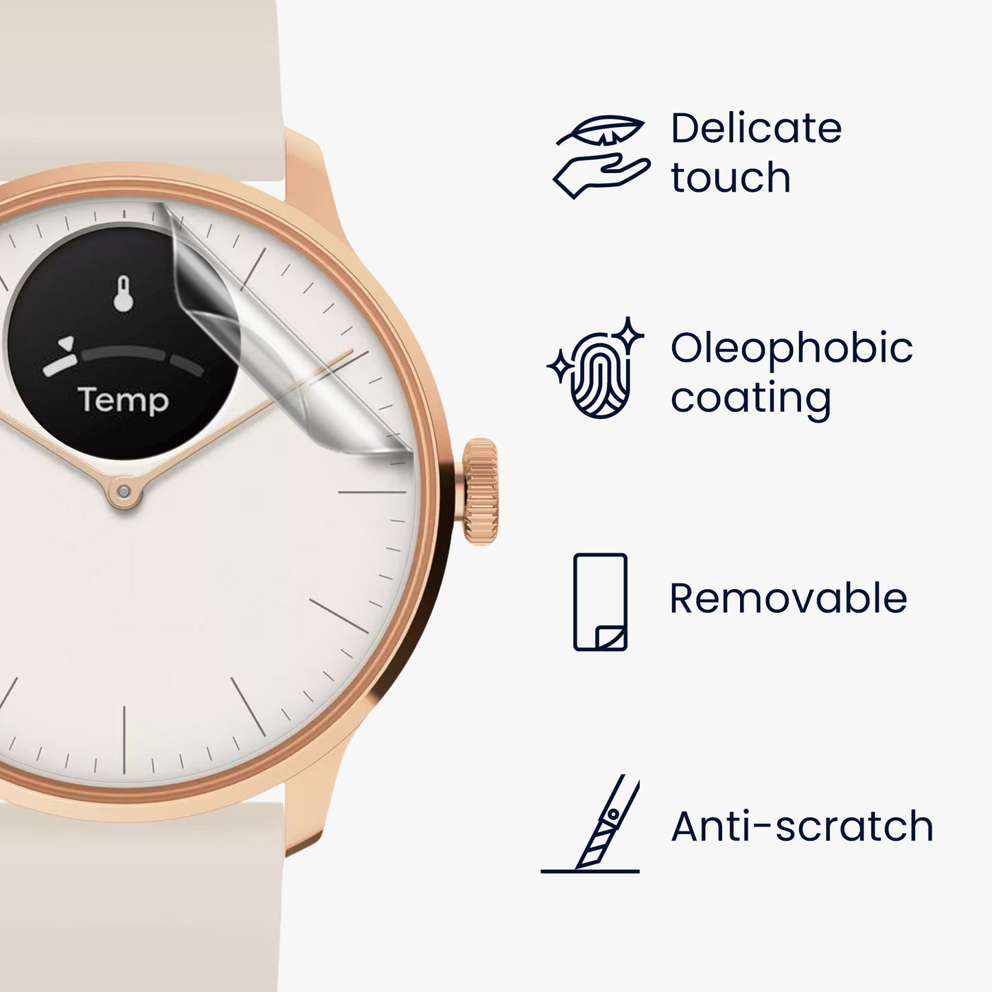 kwmobile Screen Protector compatible with Withings Scanwatch Light 37mm Screen Protector for Fitness Tracker Display Protection