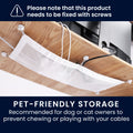 kwmobile Cable Management Desk Cable Net - Hide Cables - Desk Cable Management - Cable Management Organizer - Cable Organization