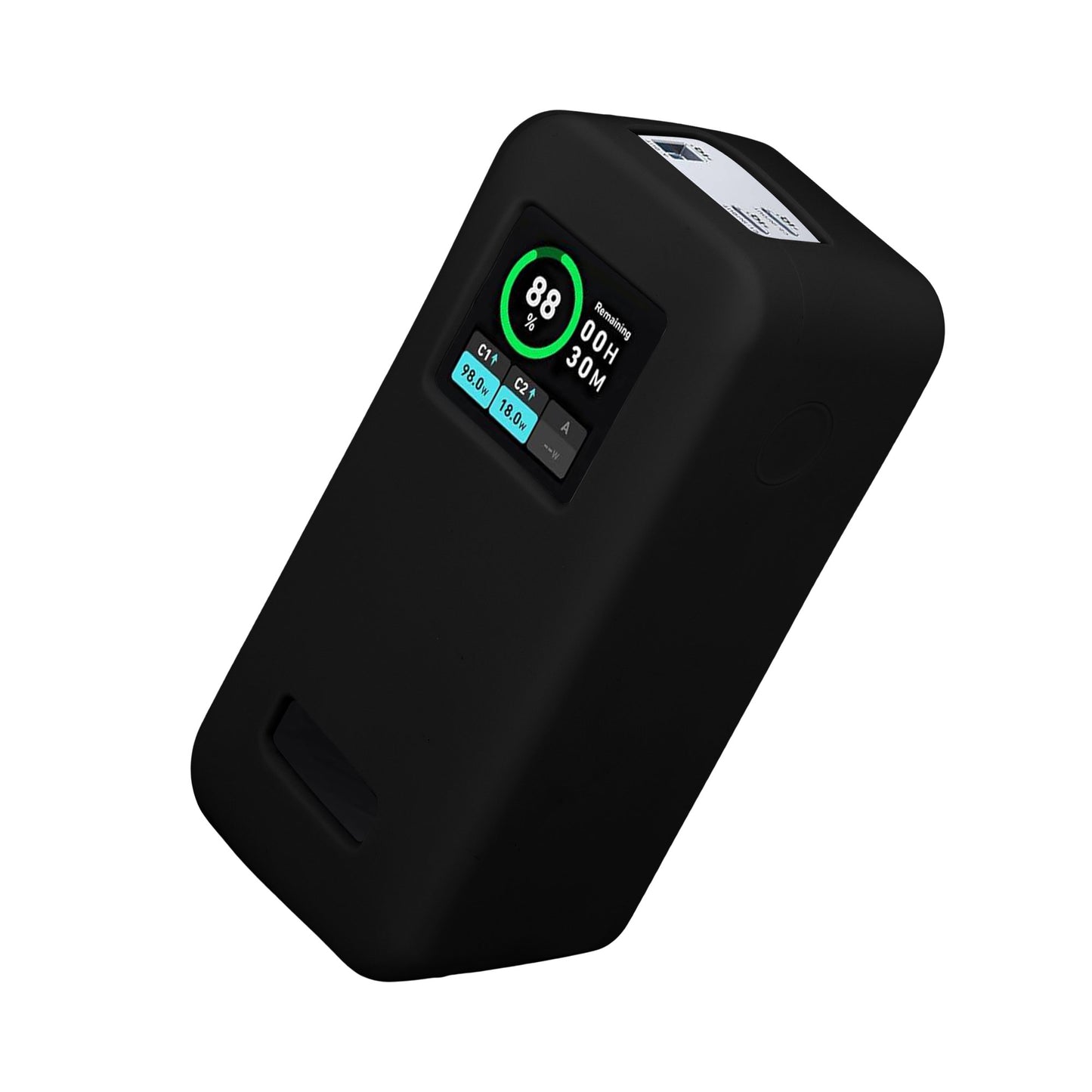kwmobile Silikon Hülle für Anker Prime Power Bank 20000mAh Case - Powerbank Hülle für unterwegs - Tasche für Power Bank - Schwarz Schwarz  