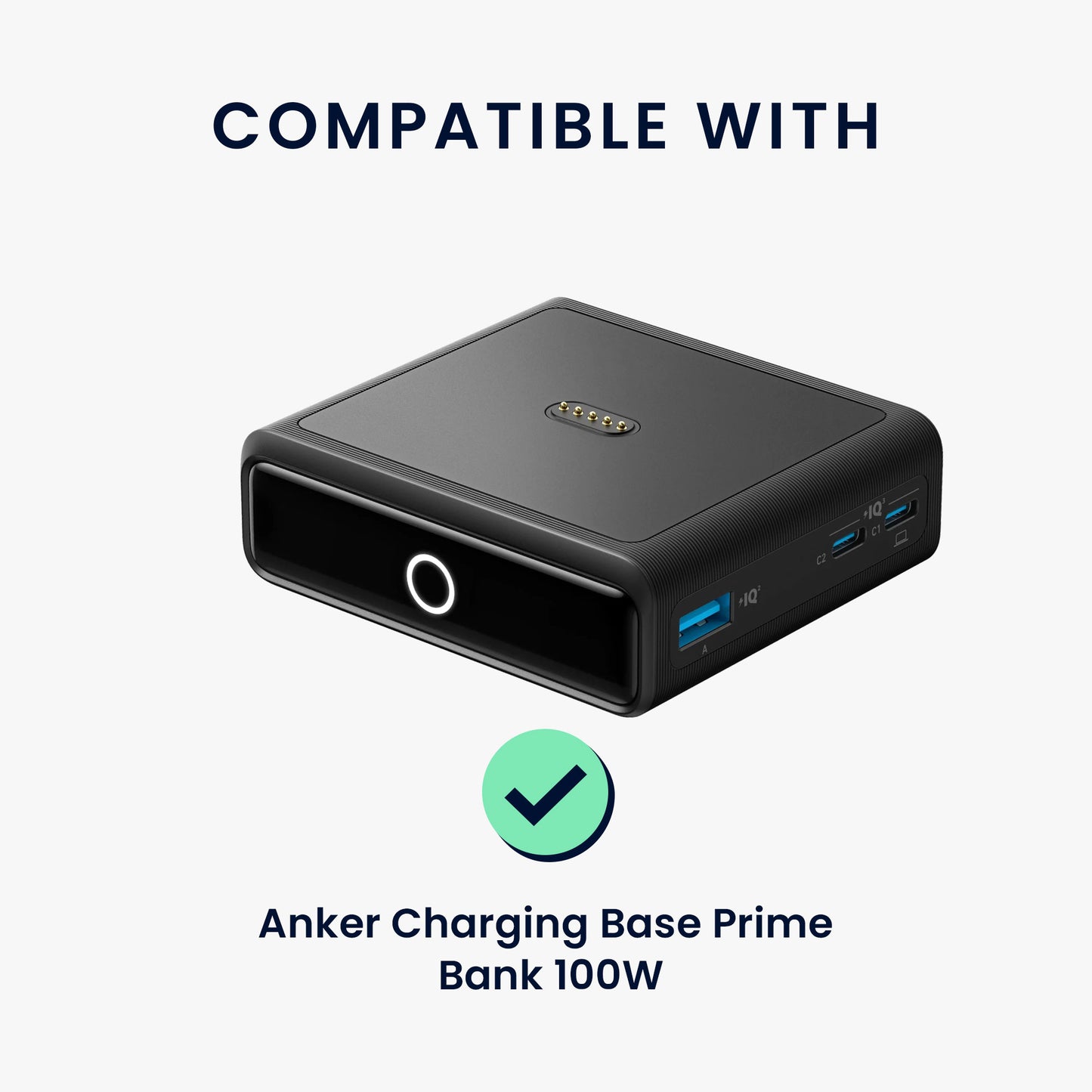 kwmobile Case for Anker Charging Base Prime Bank 100W - Power Bank Cover for On The Go - Bag for Power Bank