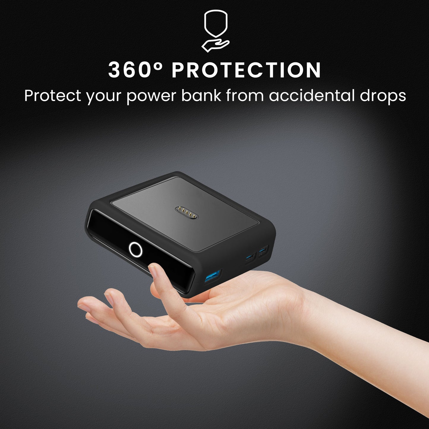kwmobile Case for Anker Charging Base Prime Bank 100W - Power Bank Cover for On The Go - Bag for Power Bank