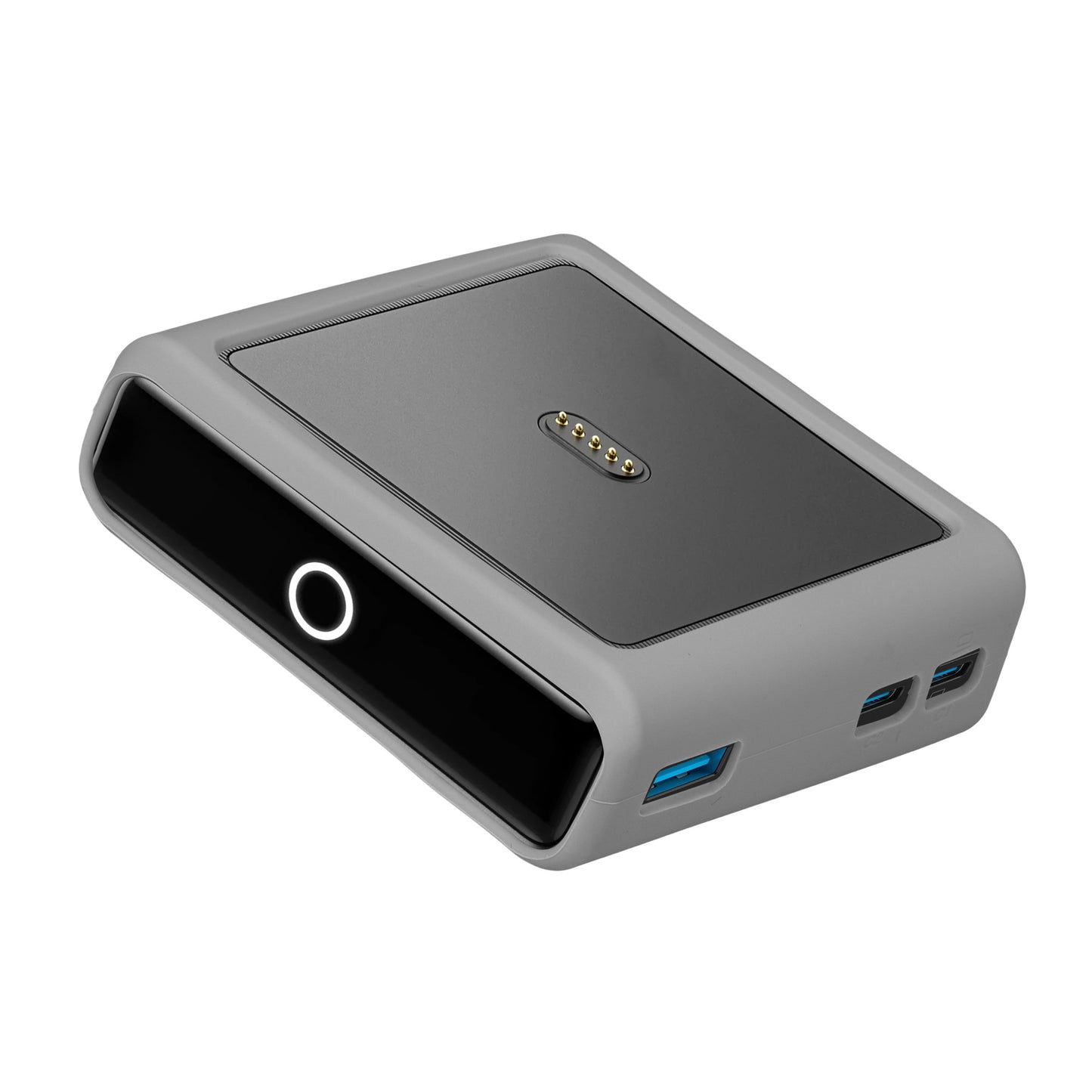 kwmobile Silikon Hülle für Anker Charging Base Prime Bank 100W Case - Powerbank Hülle für unterwegs - Tasche für Power Bank - Grau Grau  