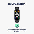 kwmobile Sport Armband compatible with Xiaomi Smart Band 10 / Smart Band 9 / 8 7 6 5 4 3 - Strap for Fitness Tracker - with Protective Bumper