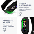 kwmobile Sport Armband compatible with Xiaomi Smart Band 10 / Smart Band 9 / 8 7 6 5 4 3 - Strap for Fitness Tracker - with Protective Bumper