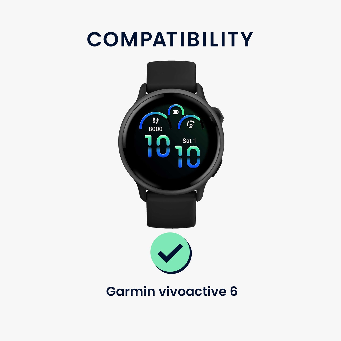 kwmobile Screen Protector compatible with Garmin vivoactive 6 Film Protective Film for Fitness Tracker Robust Screen Protection
