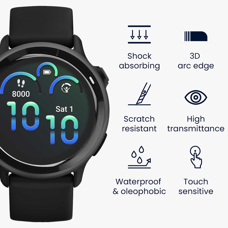 kwmobile Screen Protector compatible with Garmin vivoactive 6 Film Protective Film for Fitness Tracker Robust Screen Protection
