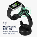 kwmobile USB Charger compatible with Samsung Galaxy Fit 3 / Honor Watch Fit / Oppo Band 2 / Keep B4 - USB Cable Charger Stand - Smart Watch Charging Station - Charging Cable with Stand Function
