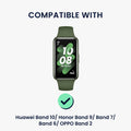 kwmobile USB Charger compatible with Huawei Band 10 / Honor Band 9 / Band 7 / Band 6 / OPPO Band 2 - USB Cable Charger Stand - Smartwatch Charging Station - Charging Cable with Stand Function
