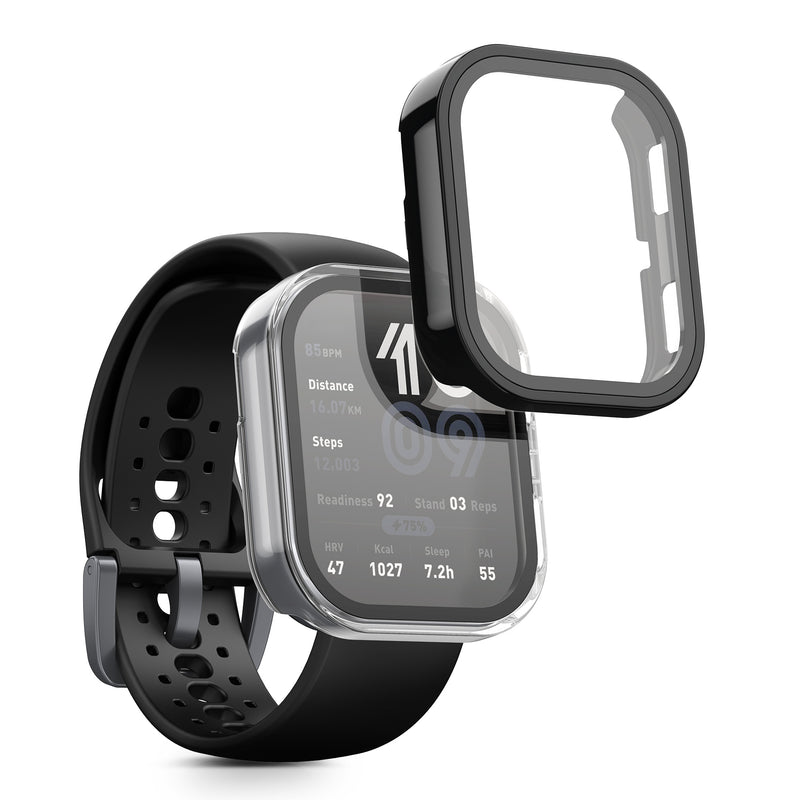 kwmobile Glass Case for Amazfit Bip 6 Protective Cover Fullbody Fitness Tracker Case Set