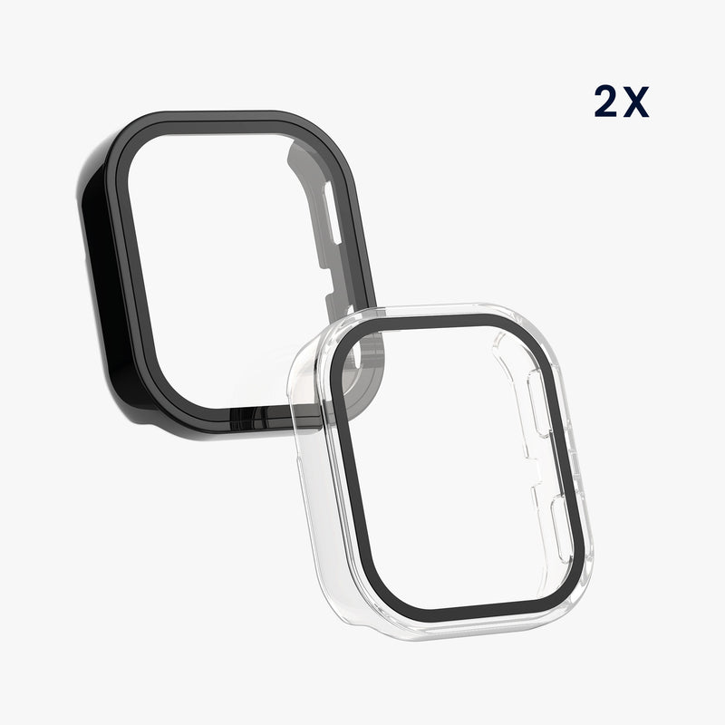 kwmobile Glass Case for Amazfit Bip 6 Protective Cover Fullbody Fitness Tracker Case Set