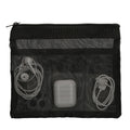 kwmobile Reise Organizer aus Mesh - Zubehör Organizer - Meshtasche für Handy Kabel Power Bank Festplatten Ladegerät - Reißverschlusstasche - Schwarz Schwarz  