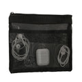 kwmobile Travel Organizer Mesh - Accessory Organizer - Mesh Pouch for Cell Phone Cables Power Bank Hard Drives Charger - Zipper Pouch