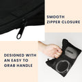 kwmobile Travel Organizer Mesh - Accessory Organizer - Mesh Pouch for Cell Phone Cables Power Bank Hard Drives Charger - Zipper Pouch